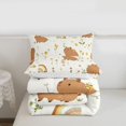 thumbnail image 5 of Erosebridal Kids Animal Capybara Twin Comforter Sets 3-Piece,Boys Girls Cartoon Rainbow Flowers Bedding Set,Microfiber Bedroom Decor, 5 of 7