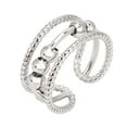 thumbnail image 2 of Rings, Lightweight Silver Stackable Bead Open Ring Jewelry  For Date, 2 of 8