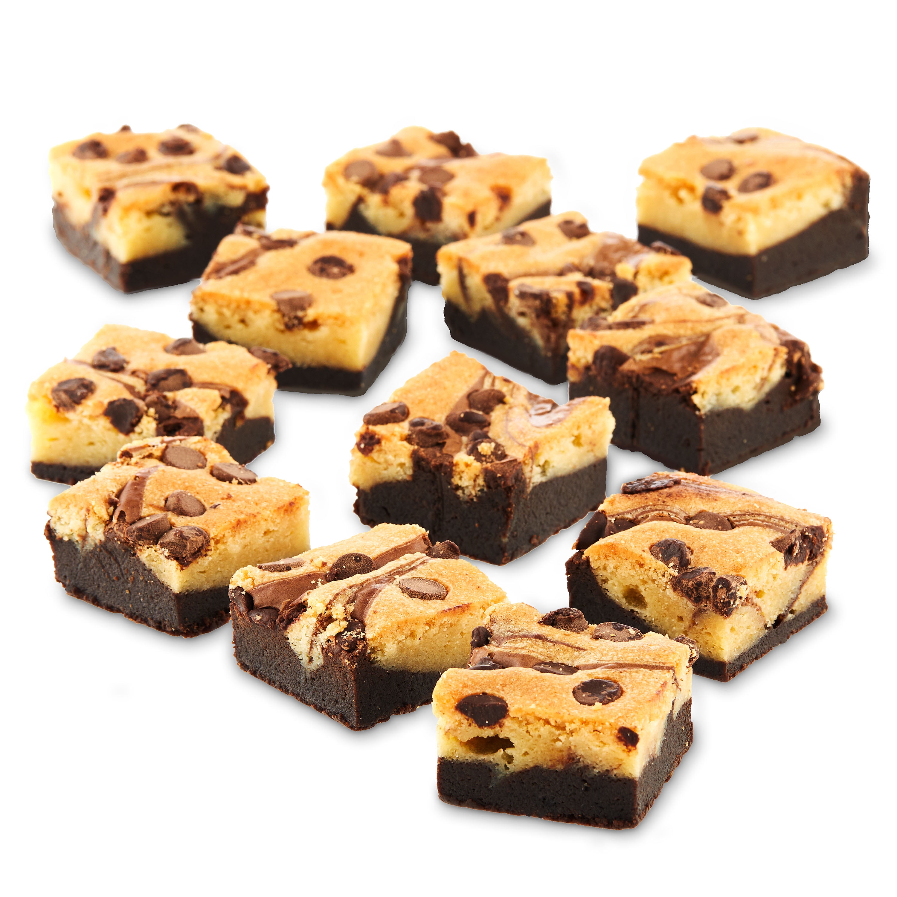 Marketside Bite Sized Brookie Chocolate Chip Brownie Squares, Cakes, 13.3 oz, 12 Count