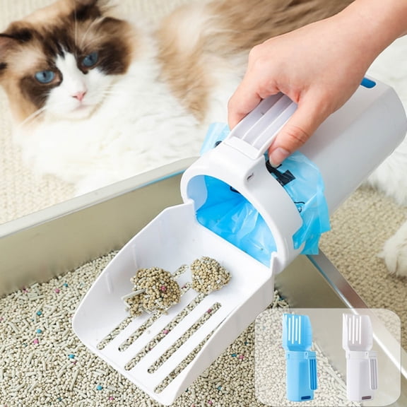 Msgweeeg Litter Scoopers Cats Litter Scoopers Large Cats Litter Scoopers Cats Litter Scooping with Holders Litter Box Shovel and Waste Storage ContainerPortable Kitty Poop Disposal System
