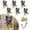Purple, variant on 6-Pack Red Artificial Flower Chair Back Decor, Wedding Aisle Chair Decorations with Ribbons and Fastening Accessories