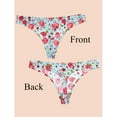 thumbnail image 2 of AWAYTR Women Seamless Thongs No Show Underwear Printed Cheeky Tagless T-Back 12 Packs S-XL, 2 of 8