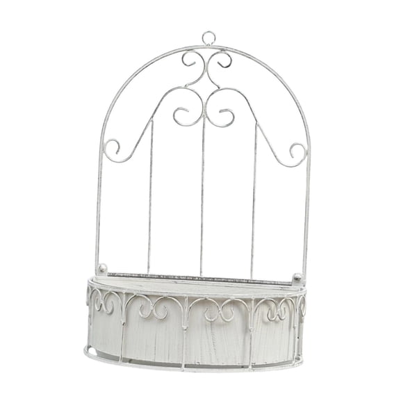 Maceta colgante de pared desmontable, resistente, para uso en interiores y exteriores. Blanco