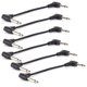 thumbnail image 2 of Cables de Pedal de efectos de guitarra, 6 uds., codo de 6,35mm, conector de ángulo recto, cabezal de 6 pulgadas de longitud, 2 of 12