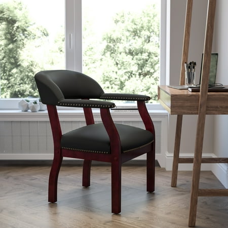UPC: 0889142170075 | Flash Furniture Conference Chair with Accent Nail Trim Black