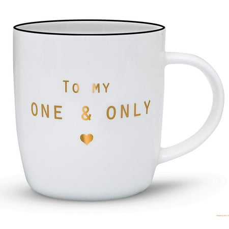 Gifffted Gift For Women, To My One And Only, Romantic Birthday Gifts For Girlfriend Wife Girlfriend and Sister, 13 Ounce Coffee Mug, Ceramic (Birthday Wishes To My Best Girlfriend)