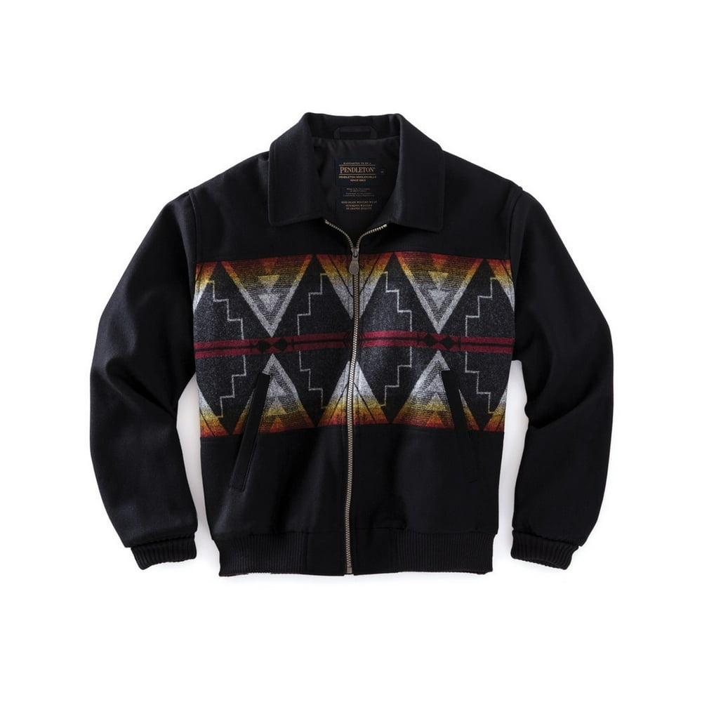 Pendleton - Pendleton Western Jacket Mens Pieced Big Horn Wool Full Zip ...