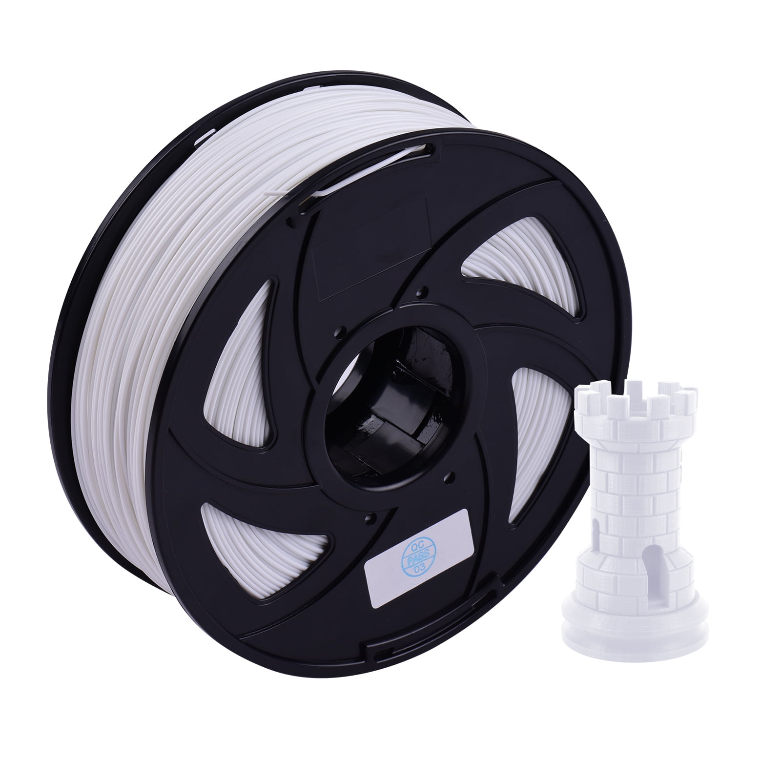3D Printer Filament ABS 1.75mm 1KG/2.2lb Spool Black ABS 3D Printer Consumables 