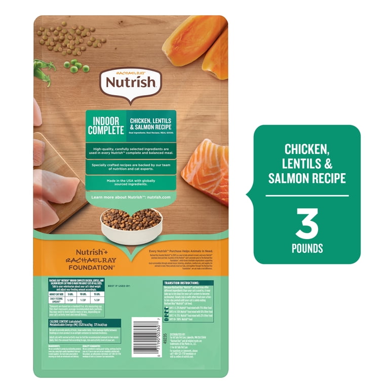 Nutrish Dry Cat Food Indoor Complete Chicken, Lentils & Salmon 3