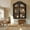 Black Grain, variant on 31.5×23.6" Arched Bathroom Wall Cabinet with Glass Doors, Wall Mounted Display Cabinet with Adjustable Shelves, Hanging Storage Cabinet for Kitchen, Living Room