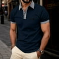 thumbnail image 2 of Sngxgn Men's Short-Sleeve Polo Shirt(Navy,S), 2 of 4