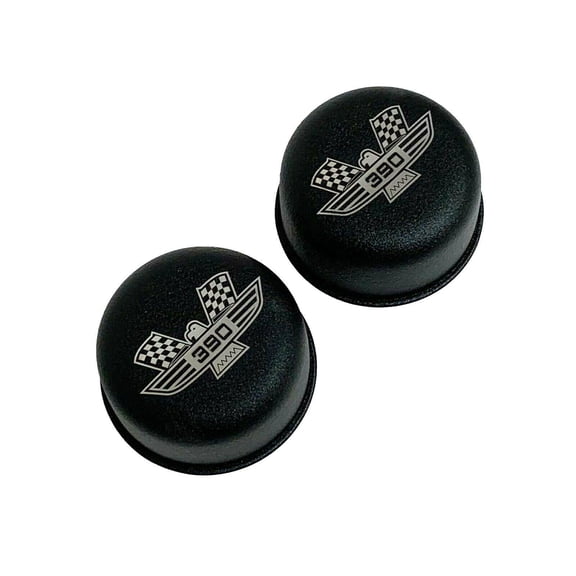 Ford FE 390 American Eagle Valve Cover Breathers & Grommets Set - Black - Ansen USA