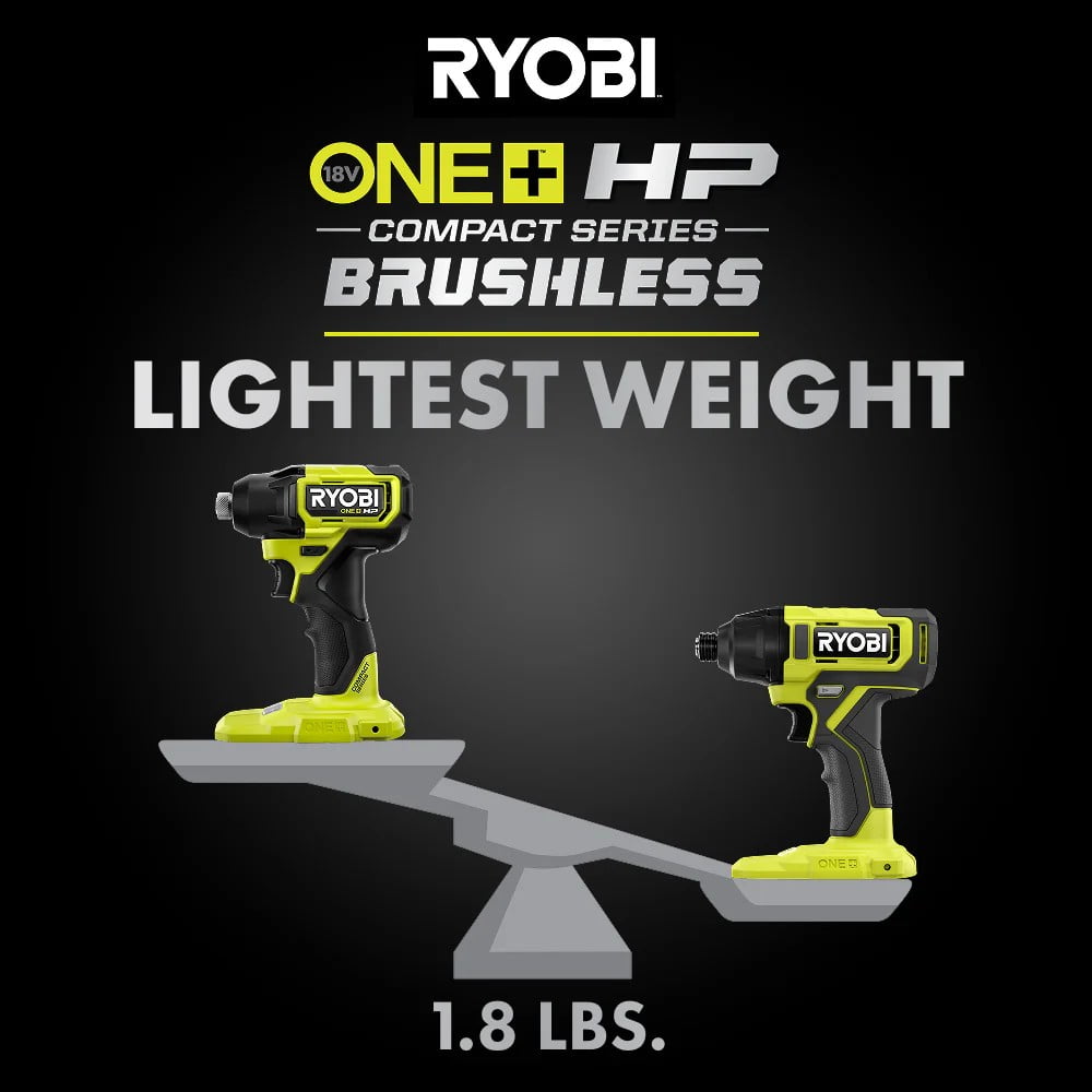 RYOBI ONEAND HP 18V BRUSHLESS Cordless Compact 1/4 in. HEX Impact Driver Tool ONLY PSBID0