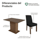thumbnail image 4 of Juego de Comedor con Mesa y 4 Sillas Madesa Zion MN 01, 4 of 10