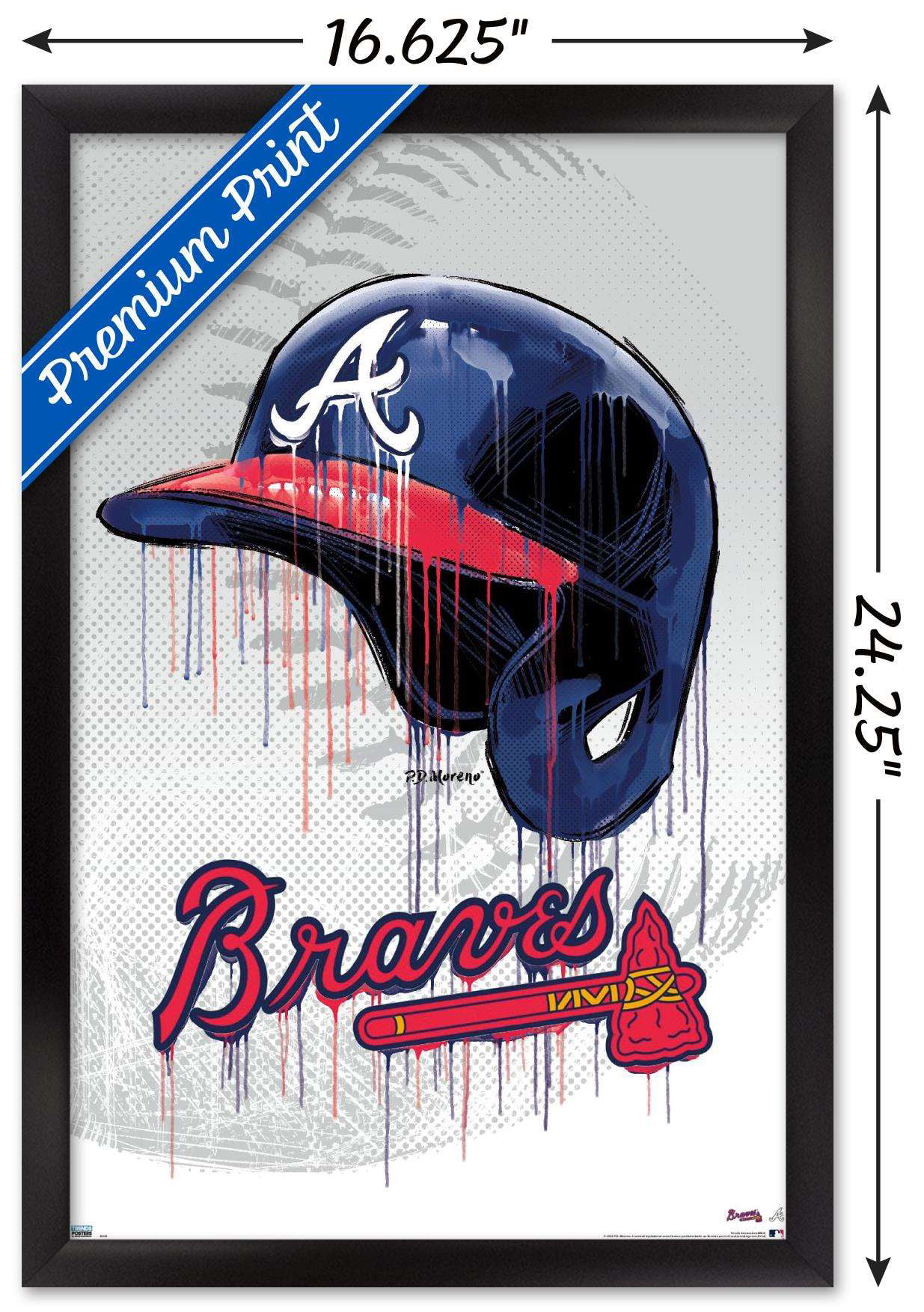 MLB Atlanta Braves - Neon Helmet 23 Poster