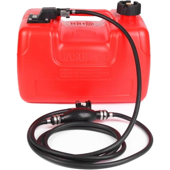 3 Gallon 12 L Portable Outboard Boat Fuel Tank,Marine  Fueling Tank with Line, I-Shaped Handle for Boats, Kayaks & Outboard Engines