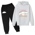 thumbnail image 5 of Traje de moda urbana Cinnamoroll para primavera y otoño para niños y niñas, jersey deportivo para niños y pantalones deportivos, chándal deportivo, 5 of 5