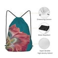 thumbnail image 5 of XMXT Waterproof Gym Bag, Flower Blooming Background Drawstring Backpack for Men, s, 5 of 8