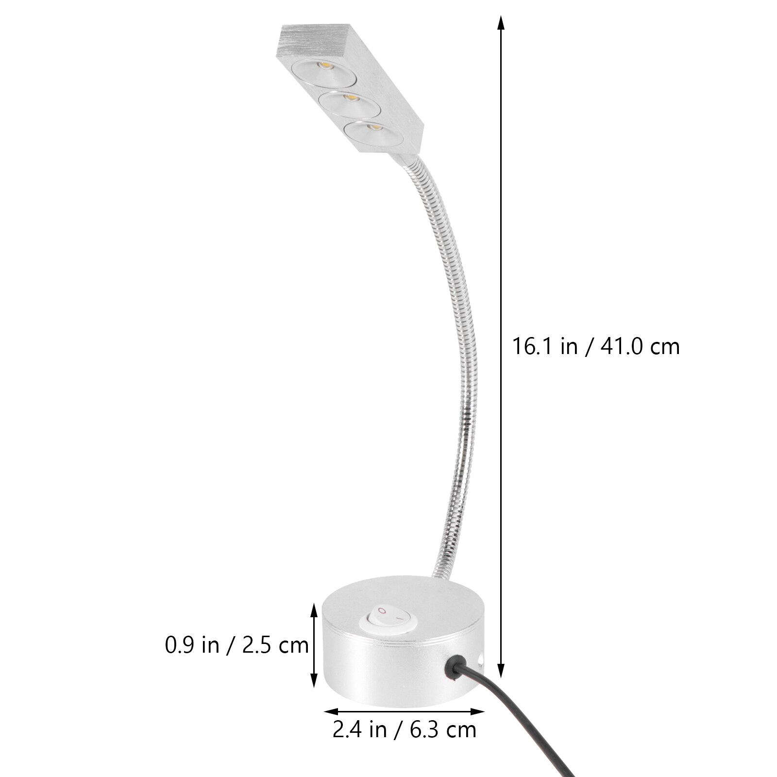 LED Bedside Light Wall Mounted Flexible Hose Reading Light Lamp for