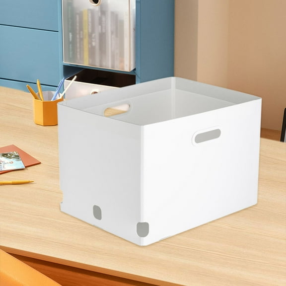 Hwkond Storage Containers Foldable Portable Storage Box Desktop Books Student Dormitory Clothing Storage Box Toy Storage Box