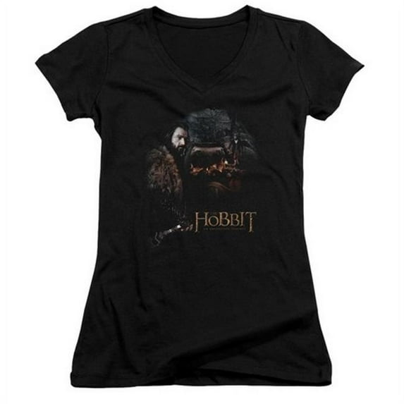 Trevco The Hobbit-Cauldron Junior V-Neck Tee- Black - Large