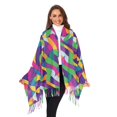 thumbnail image 3 of FORMRS Womens Scarf Winter Soft Long Big Warm Shawls Wrap Tassel Scarves, Colorful Plaid, 3 of 9