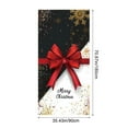 thumbnail image 3 of Christmas Door Cover 3D Bow Design Holiday Decoration Festive Door Curtain Wall Hanging Party Decor 35 x 71 Inch, 3 of 5