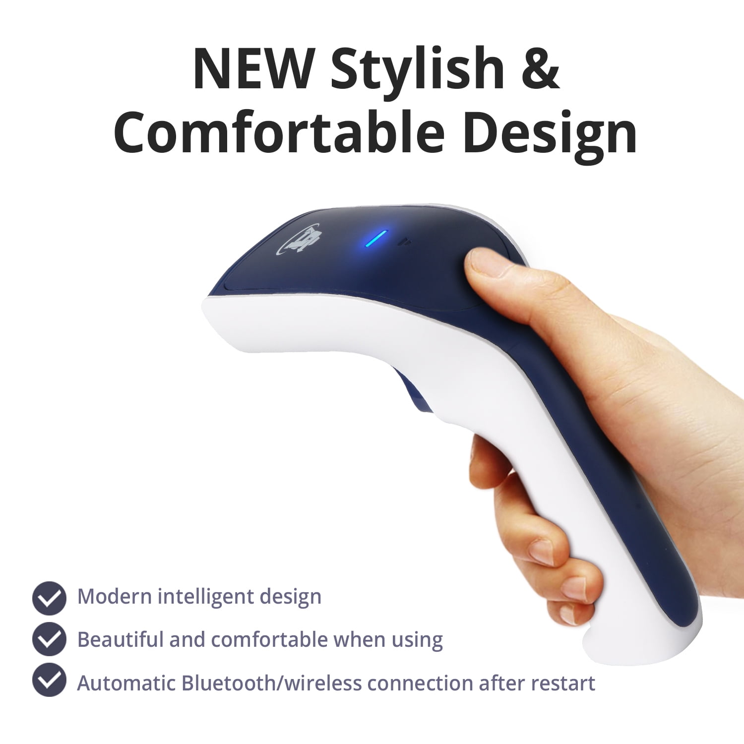 ScanAvenger SA3500 1D Wireless Barcode Scanner - Bluetooth, Wi-Fi, USB, Rechargeable Handheld
