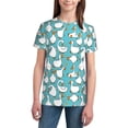 thumbnail image 3 of Wukai Cartoon Funny Goose Youth Unisex Short Sleeve T-Shirt for Boys, Girls, Teens, and Kids-X-Small, 3 of 7