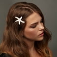 thumbnail image 2 of Unique Bargains 1 Pc Hair Clip Starfish Hair Clips White Colorful, 2 of 5