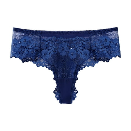 

Zuwimk G String Thongs For Women Women Underpants Seamless Thong Temptation Underwear High Waist Blue M