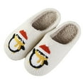 thumbnail image 1 of Interior Difusas Navideñas Antideslizantes Con Pingüino Dibujos Animados para Hombres Y Mujeres, 1 of 9
