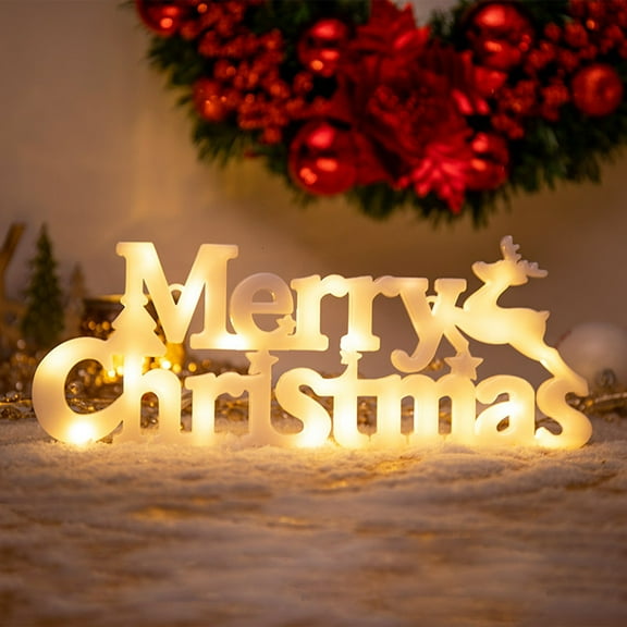 Mengen Merry Christmas Neon Sign, 4 x 11 Inch Christmas LED Wall Decor Decoration, Custom LED Neon Sign, Christmas Gifts for Kids