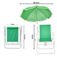 thumbnail image 3 of Folding Beach Chair with Umbrella for Adults, Lightweight Porable Camping Chair with 265lbs Capacity for Travel Picnic Concert & Outdoor Activities, Green, 3 of 11