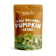 Organic Sprouted Pumpkin Seeds, 8 Ounces - Non-GMO, Kosher, No Shell, Unsalted, Raw Kernels, Vegan Superfood, Bulk by Food to Live