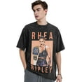 thumbnail image 2 of Rhea Ripley Vintage Oversized Shirt Men's Short Sleeved Tops Women's Crew Neck Graphic Tees, 2 of 5