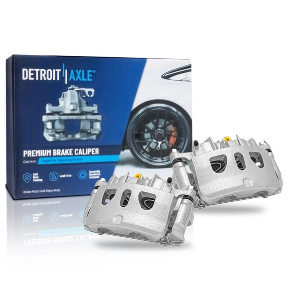 Detroit Axle - Front Disc Brake Calipers Replacement for Ford Explorer Flex Taurus Lincoln MKS MKT Police Interceptor Sedan - 2pc Set
