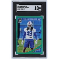 Tremaine Edmunds Buffalo Bills 2018 Panini Donruss Optic Green Prizm #107 #2/5 SGC Authenticated 10 Rookie Card