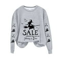 thumbnail image 2 of Neewe Women's Halloween Witches Printed Casual Crew Neck Sweatshirt Loose Soft Long Sleeve Pullover Tops, 2 of 4