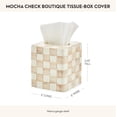 thumbnail image 4 of Funda para caja de pañuelos MACKENZIE-CHILDS Boutique, cuadrada, marrón y blanco, 4 of 6
