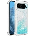 thumbnail image 3 of Case for Google Pixel 9 Case Glitter Liquid Cute Clear Phone Case,Floating Quicksand Shockproof Protective Bumper Women Girls Cover for Google Pixel 9 / Pixel 9 Pro Star Blue YB, 3 of 7