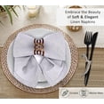 thumbnail image 5 of Ruvanti Premium Linen Napkins Set of 6-20x20 Inch, Classic Hemstitch, Mitered Corner Cloth Napkins - Soft, Elegant Dinner Napkins Cloth Washable for Weddings, Parties, Everyday Use - Lavender Grey, 5 of 8