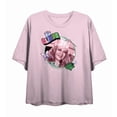 thumbnail image 4 of Wizard Of Oz Glinda
 Women's Pink Crew Neck Short Sleeve Crop Tee-XS, 4 of 5