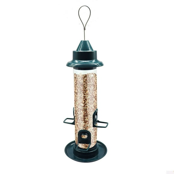 Bird Feeders for Outdoors Hanging - Squirrel Proof Wild Bird Feeders for Outside, Heavy Duty Chew-Proof Rainproof Tube for Outside Garden Yard Decoration