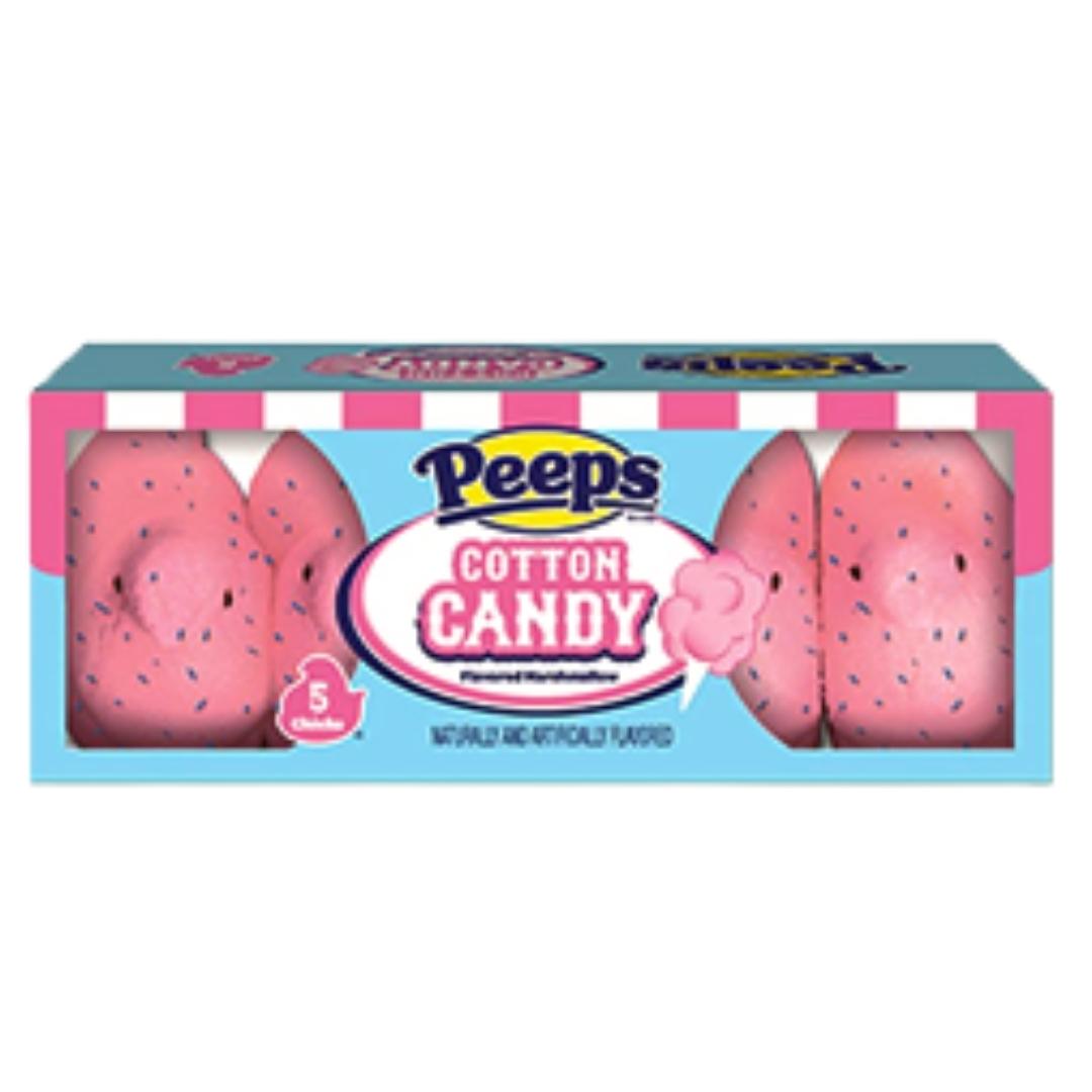 BCL Easter Peeps Marshmallow Chicks Cotton Candy Flavor 1.5 oz. Pack Perfect Treats for Easter Baskets and Decorations & Custom Storage Carrier