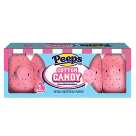 BCL Easter Peeps Marshmallow Chicks Cotton Candy Flavor 1.5 oz. Pack Perfect Treats for Easter Baskets and Decorations & Custom Storage Carrier