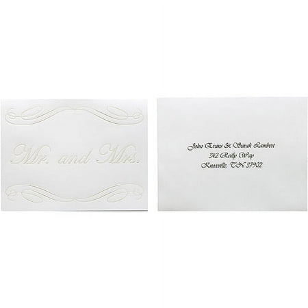 Wilton Wedding Scroll Thank You Cards