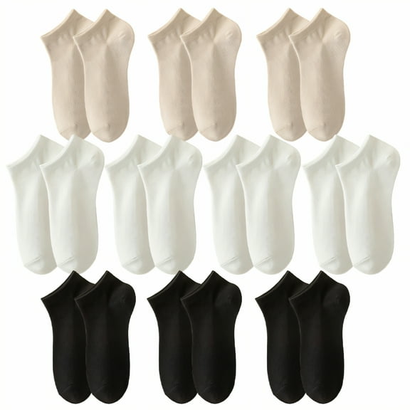 TELOLY 10Pairs Ankle Socks for Women,Womens Socks Size 7-9,Cotton Socks for Women