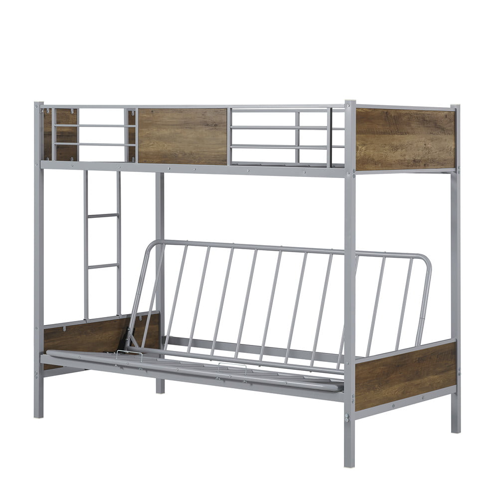 Futon Bunk Bed With Wooden Headboard, Twin Over Full Futon Bunk Bed Wood