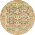 thumbnail image 1 of Ahgly Company Indoor Round Abstract Bronze Brown Oriental Area Rugs, 5' Round, 1 of 6